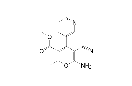 2H-pyrane-3-carboxylic acid, 6-amino-5-cyano-2-methyl-4-(3-pyridyl)-, methyl ester