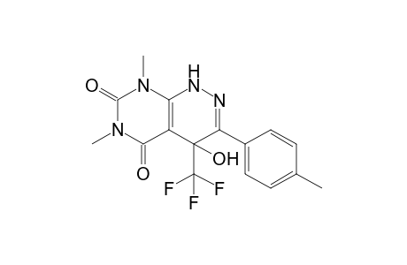 4-Trifluoromethyl-4-hydroxy-6,8-dimethyl-3-(4-methylphenyl)-1,4,5,6,7,8-hexahydropyrimido[4,5-c]pyridazine-5,7-dione