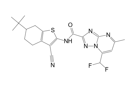 N-(6-tert-butyl-3-cyano-4,5,6,7-tetrahydro-1-benzothien-2-yl)-7-(difluoromethyl)-5-methyl[1,2,4]triazolo[1,5-a]pyrimidine-2-carboxamide