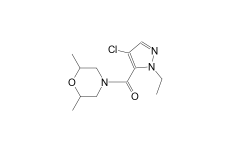 4-[(4-chloro-1-ethyl-1H-pyrazol-5-yl)carbonyl]-2,6-dimethylmorpholine