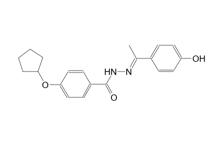 4-(cyclopentyloxy)-N'-[(E)-1-(4-hydroxyphenyl)ethylidene]benzohydrazide
