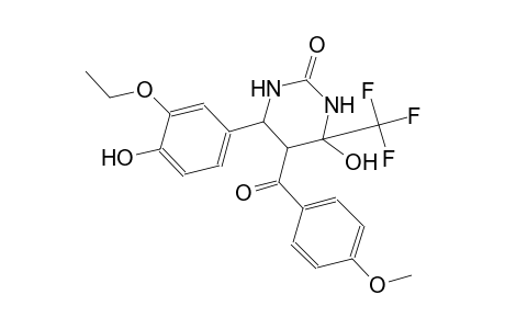 2(1H)-pyrimidinone, 6-(3-ethoxy-4-hydroxyphenyl)tetrahydro-4-hydroxy-5-(4-methoxybenzoyl)-4-(trifluoromethyl)-