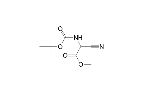 Acetic acid, cyano[[(1,1-dimethylethoxy)carbonyl]amino]-, methyl ester, (.+-.)-