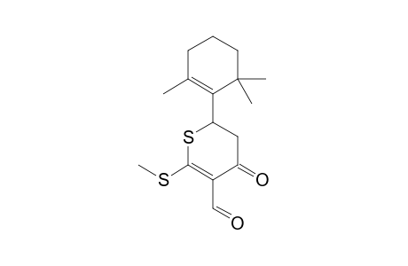 4-keto-2-(methylthio)-6-(2,6,6-trimethyl-1-cyclohexenyl)-5,6-dihydrothiopyran-3-carbaldehyde