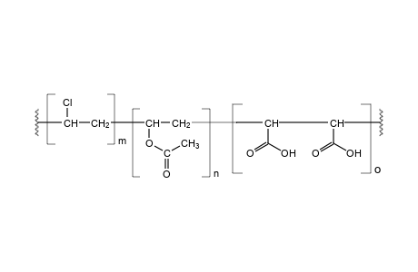Vinyl chloride/vinyl acetate/maleic acid terepolymer 86/13/1