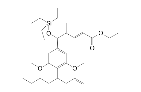 Ethyl 5-[3',5'-dimethoxy-4'-(oct-1''-en-4''-yl)phenyl]-4-methyl-5-[(triethylsilyl)oxy]pent-2-enoate