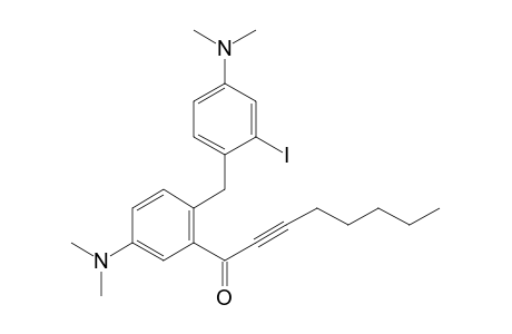 1-[5-(dimethylamino)-2-[4-(dimethylamino)-2-iodo-benzyl]phenyl]oct-2-yn-1-one