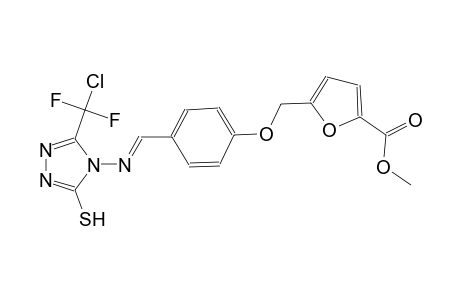 methyl 5-({4-[(E)-({3-[chloro(difluoro)methyl]-5-sulfanyl-4H-1,2,4-triazol-4-yl}imino)methyl]phenoxy}methyl)-2-furoate