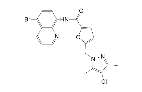 N-(5-bromo-8-quinolinyl)-5-[(4-chloro-3,5-dimethyl-1H-pyrazol-1-yl)methyl]-2-furamide