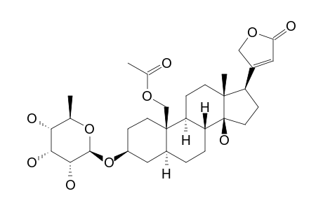 FRUGOSIDE-19-ACETATE;COROGLAUCIGENIN-3-(6-DEOXY-BETA-D-ALLOPYRANOSIDE)-19-ACETATE