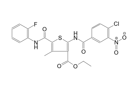 3-thiophenecarboxylic acid, 2-[(4-chloro-3-nitrobenzoyl)amino]-5-[[(2-fluorophenyl)amino]carbonyl]-4-methyl-, ethyl ester