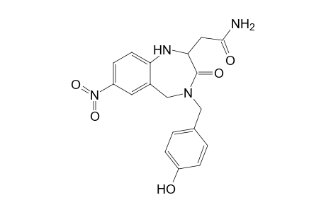 2-[4-(4-Hydroxy-benzyl)-7-nitro-3-oxo-2,3,4,5-tetrahydro-1H-[1,4]-benzodiazepin-2-yl]-acetamide