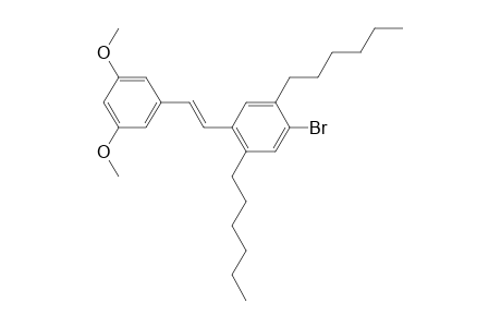1-bromo-4-[(E)-2-(3,5-dimethoxyphenyl)ethenyl]-2,5-dihexylbenzene
