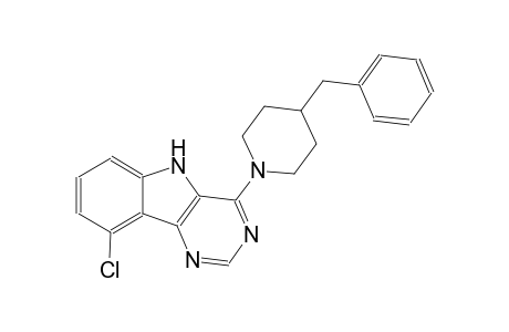 4-(4-benzyl-1-piperidinyl)-9-chloro-5H-pyrimido[5,4-b]indole