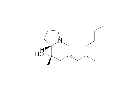 (6Z,8S,8aS)-8-methyl-6-(2-methylhexylidene)-1,2,3,5,7,8a-hexahydroindolizin-8-ol