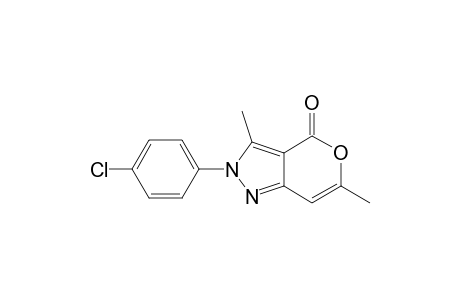 Pyrano[4,3-c]pyrazol-4(2H)-one, 2-(4-chlorophenyl)-3,6-dimethyl-