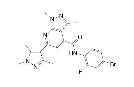 N-(4-bromo-2-fluorophenyl)-1,3-dimethyl-6-(1,3,5-trimethyl-1H-pyrazol-4-yl)-1H-pyrazolo[3,4-b]pyridine-4-carboxamide