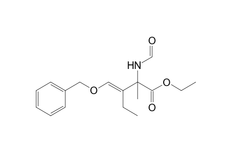 Ethyl (E)-4-benzyloxy-3-ethyl-2-formylamino-2-methyl-3-butenoate