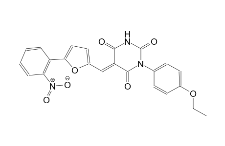 (5E)-1-(4-ethoxyphenyl)-5-{[5-(2-nitrophenyl)-2-furyl]methylene}-2,4,6(1H,3H,5H)-pyrimidinetrione