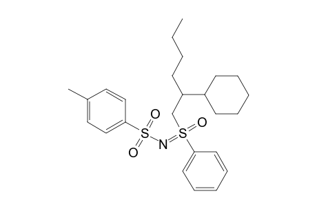 S-Phenyl-S-(2-cyclohexyl)hexyl-N-(toluene-p-sulfonyl)sulfoximine
