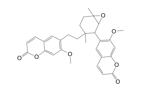 Coumarin, 6,6'-[(3,6-dimethyl-7-oxabicyclo[4.1.0]hept-3,2-ylene)ethylene]bis[7-methoxy-