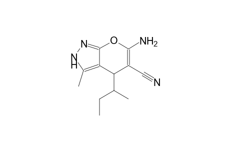 pyrano[2,3-c]pyrazole-5-carbonitrile, 6-amino-2,4-dihydro-3-methyl-4-(1-methylpropyl)-
