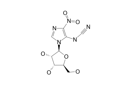 1-(BETA-D-ERYTHRO-PENTOFURANOSYL)-5-CYANAMIDO-4-NITROIMIDAZOLE