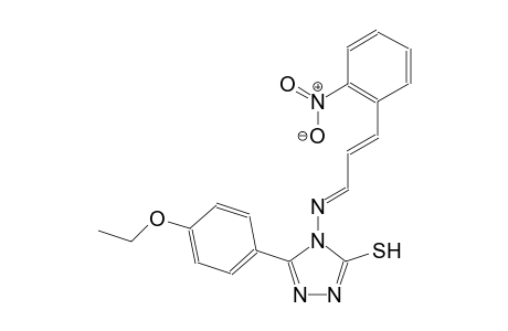 5-(4-ethoxyphenyl)-4-{[(E,2E)-3-(2-nitrophenyl)-2-propenylidene]amino}-4H-1,2,4-triazol-3-yl hydrosulfide