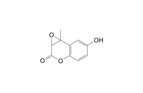 3,4-Dihydro-6-hydroxy-4-methyl-2H-oxireno[c]chromen-2-one