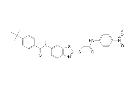 4-tert-butyl-N-(2-{[2-(4-nitroanilino)-2-oxoethyl]sulfanyl}-1,3-benzothiazol-6-yl)benzamide