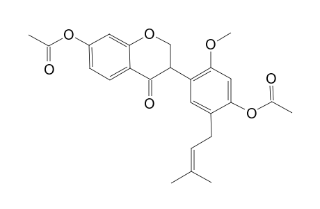 SIGMOIDIN-I-DIACETATE;7,4'-DIACETOXY-2'-METHOXY-5'-(3-METHYLBUT-2-ENYL)-ISOFLAVANONE