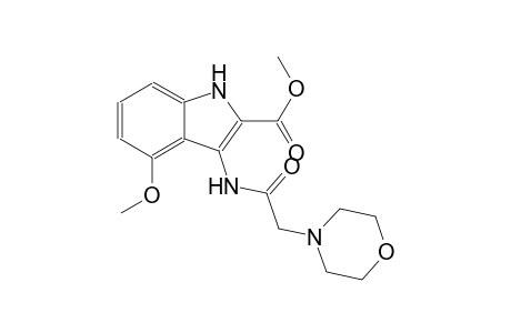 methyl 4-methoxy-3-[(4-morpholinylacetyl)amino]-1H-indole-2-carboxylate