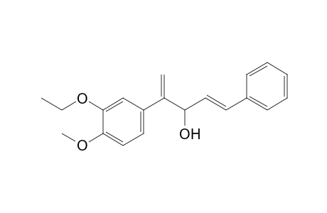 (E)-4-(3-Ethoxy-4-methoxyphenyl)-1-phenyl-1,4-pentadien-3-ol
