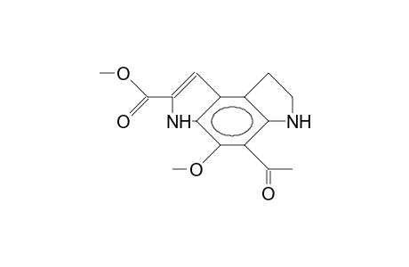 4-Acetyl-1,2-dihydro-3H-5-methoxy-pyrrolo(3,2-E)indole-7-carboxylic acid, methyl ester