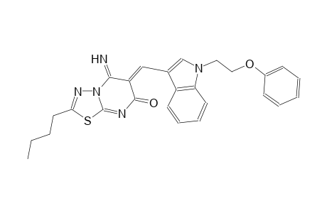 7H-[1,3,4]thiadiazolo[3,2-a]pyrimidin-7-one, 2-butyl-5,6-dihydro-5-imino-6-[[1-(2-phenoxyethyl)-1H-indol-3-yl]methylene]-, (6Z)-