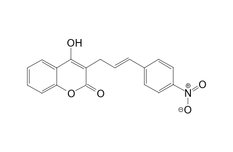 (E)-4-Hydroxyy-3-[3-(4-nitrophenyl)prop-2-enyl]-2H-1-benzopyran-2-one