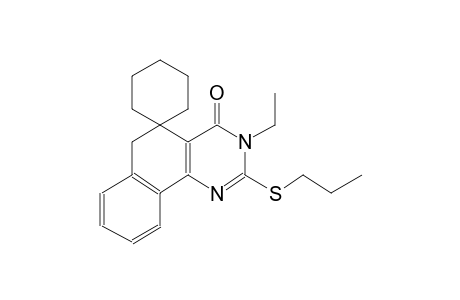 3-ethyl-2-(propylthio)-3H-spiro[benzo[h]quinazoline-5,1'-cyclohexan]-4(6H)-one