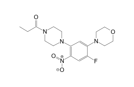 morpholine, 4-[2-fluoro-4-nitro-5-[4-(1-oxopropyl)-1-piperazinyl]phenyl]-