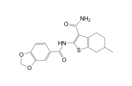 N-[3-(aminocarbonyl)-6-methyl-4,5,6,7-tetrahydro-1-benzothien-2-yl]-1,3-benzodioxole-5-carboxamide