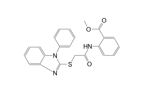 2-[[1-oxo-2-[(1-phenyl-2-benzimidazolyl)thio]ethyl]amino]benzoic acid methyl ester