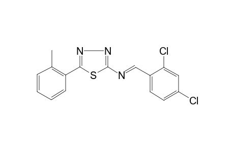 (2,4-Dichloro-benzylidene)-(5-O-tolyl-[1,3,4]thiadiazol-2-yl)-amine