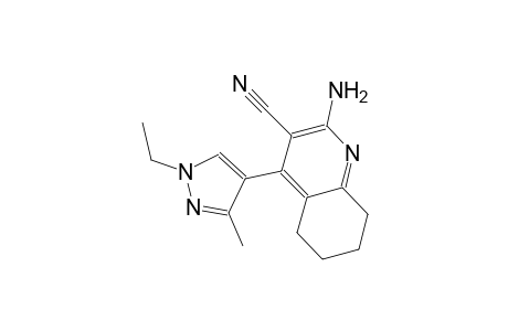 2-amino-4-(1-ethyl-3-methyl-1H-pyrazol-4-yl)-5,6,7,8-tetrahydro-3-quinolinecarbonitrile