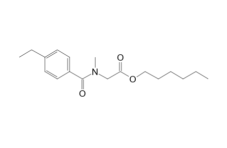 Sarcosine, N-(4-ethylbenzoyl)-, hexyl ester