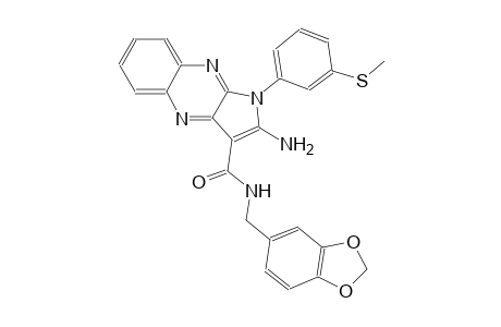 2-amino-N-(1,3-benzodioxol-5-ylmethyl)-1-[3-(methylsulfanyl)phenyl]-1H-pyrrolo[2,3-b]quinoxaline-3-carboxamide