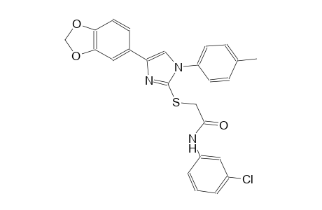 acetamide, 2-[[4-(1,3-benzodioxol-5-yl)-1-(4-methylphenyl)-1H-imidazol-2-yl]thio]-N-(3-chlorophenyl)-