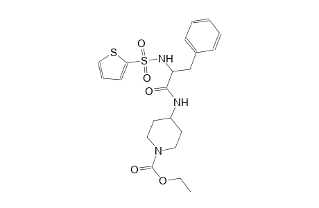 ethyl 4-({3-phenyl-2-[(2-thienylsulfonyl)amino]propanoyl}amino)-1-piperidinecarboxylate
