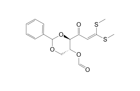 Dimethyl 4,6-O-benzylidene-2-deoxy-5-O-formyl-D-erythro-1-hexen-3-ulose - dithioacetal
