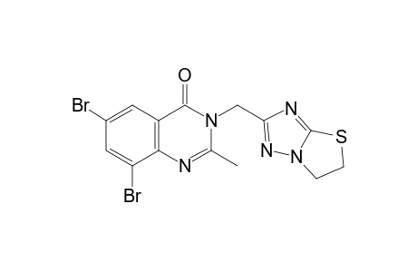 6,8-dibromo-3-[(5,6-dihydrothiazolo[3,2-b]-s-triazol-2-yl)methyl]-2-methyl-4(3H)-quinazolinone