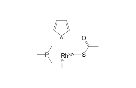 S-Methanidyl ethanethioate-(cyclopenta-2,4-dien-1-ide)rhodium(III) trimethylphosphane iodide