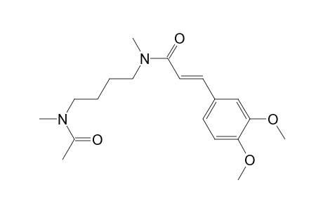 2-Propenamide, N-[4-(acetylmethylamino)butyl]-3-(3,4-dimethoxyphenyl)-N-methyl-
